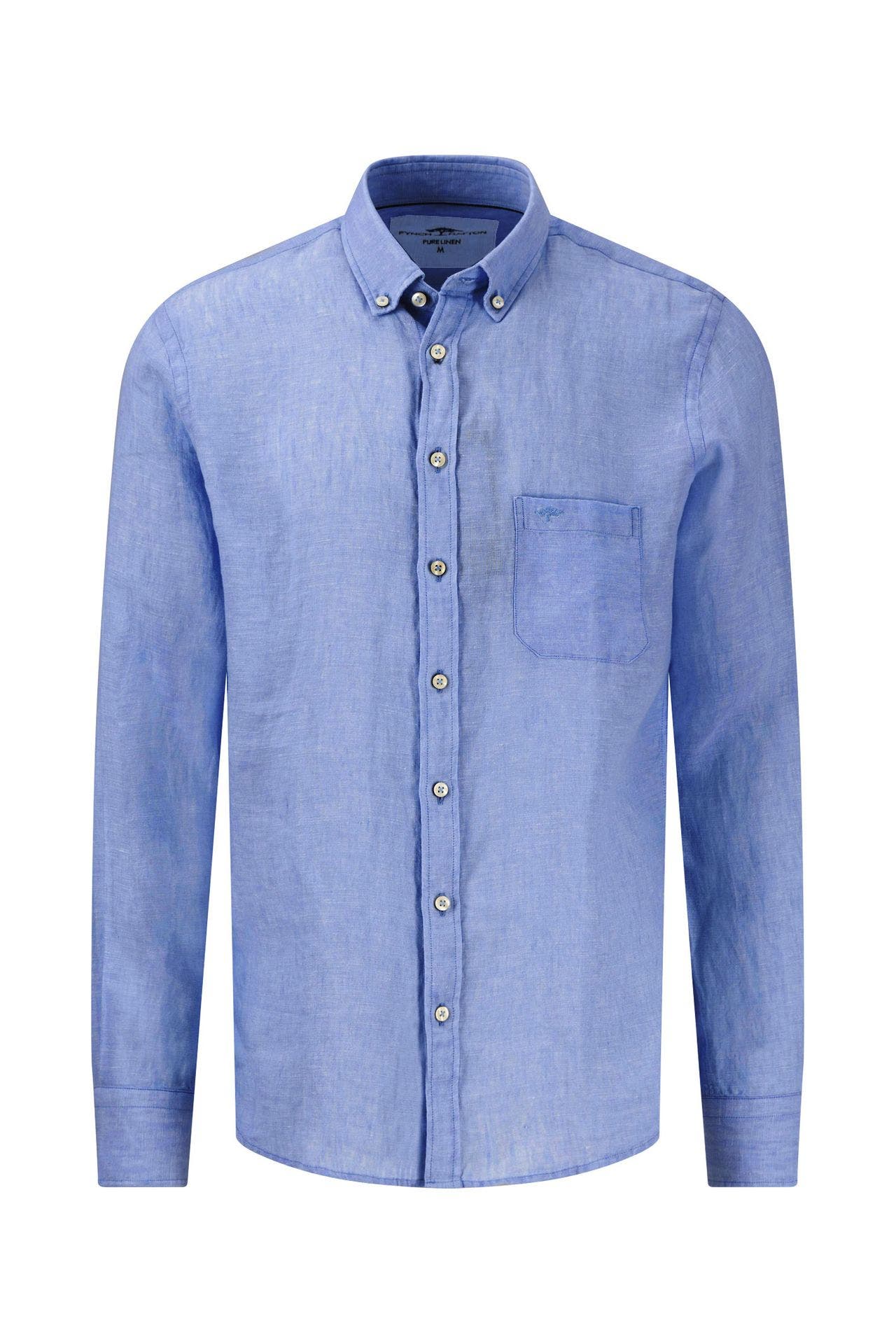 FYNCH-HATTON Leinenhemd blau Slim Fit, Bild 1