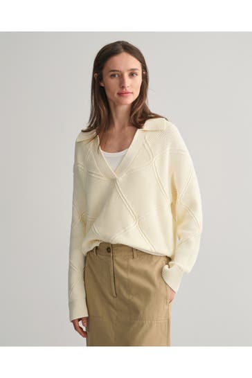 GANT Strickpullover creme