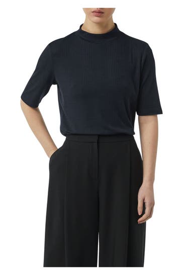 COMMA, T-Shirt nachtblau