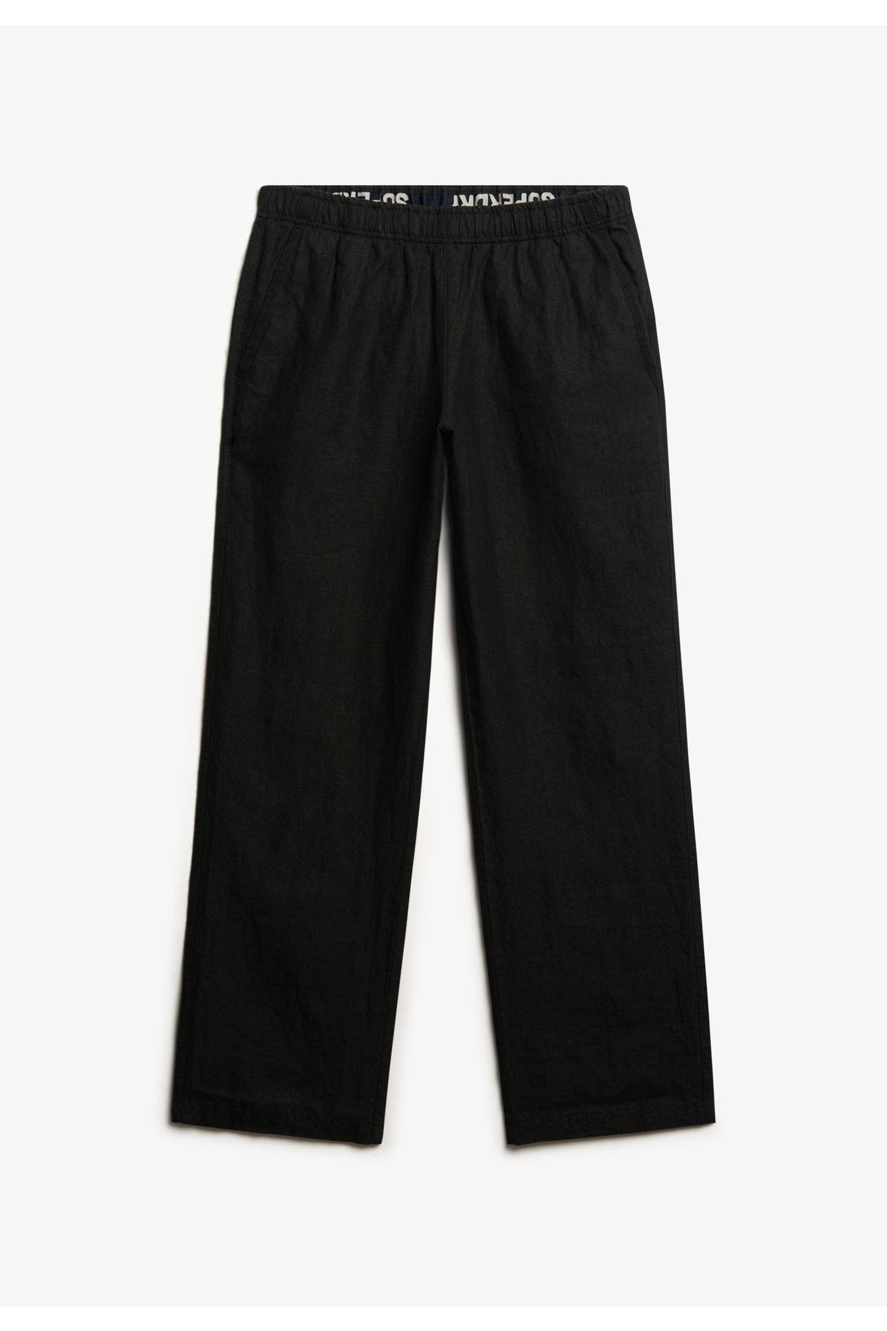 SUPERDRY Leinenhose schwarz, Bild 1