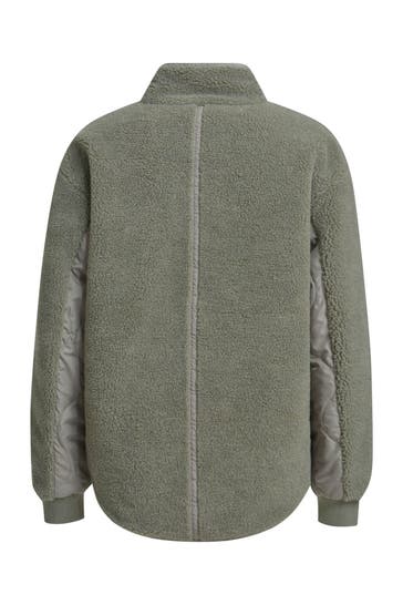 SMITH & SOUL Teddyfell-Jacke graugrün