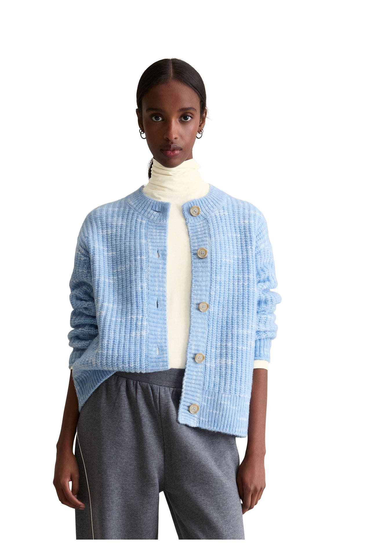 MARC O'POLO DENIM Wollmix-Cardigan hellblau, Bild 1