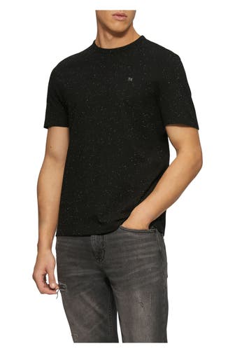 S.OLIVER T-Shirt schwarz gemustert