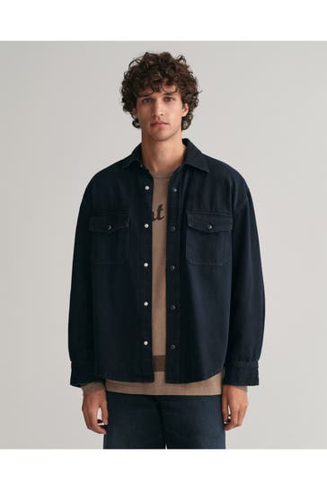 GANT Jeanshemd blauschwarz