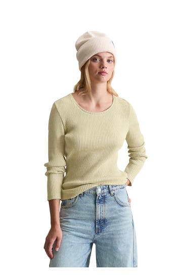 MARC O'POLO DENIM Longsleeve hellgrün