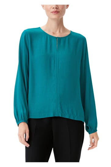 COMMA, Blusenshirt waldgrün