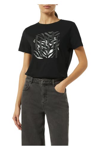 COMMA, T-Shirt schwarz