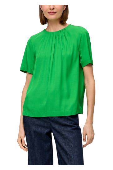 S.OLIVER BLACK LABEL Blusenshirt grün