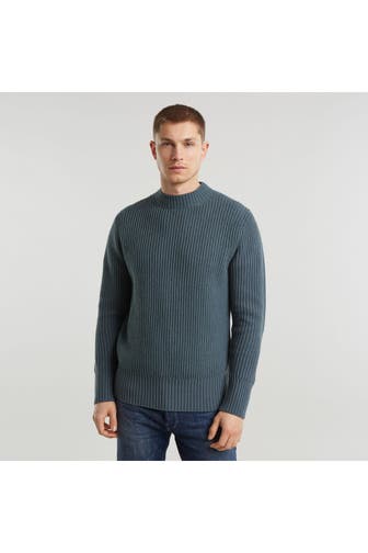 G-STAR Wollmix-Strickpullover graublau