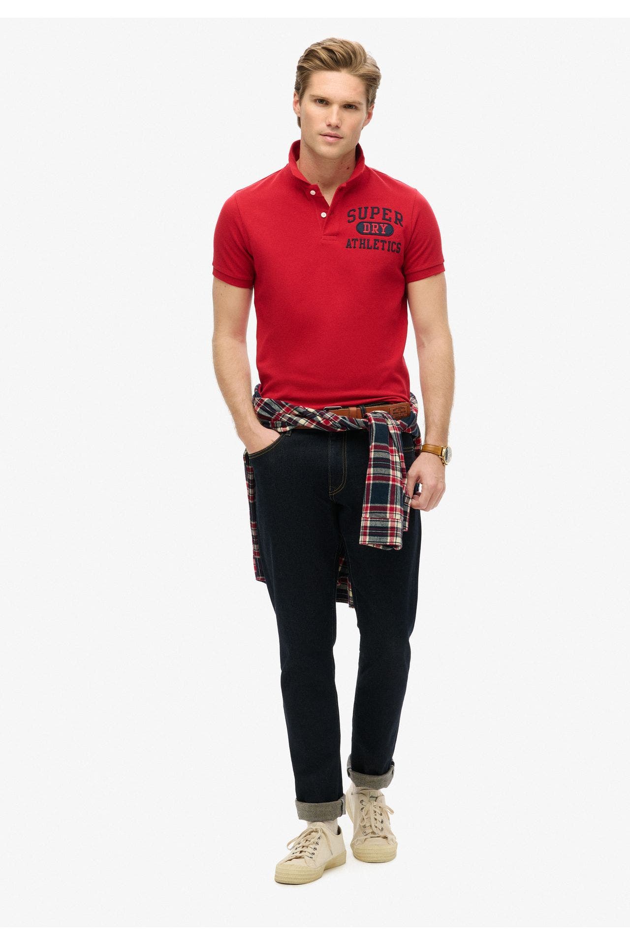 SUPERDRY Polo-Shirt rot, Bild 1