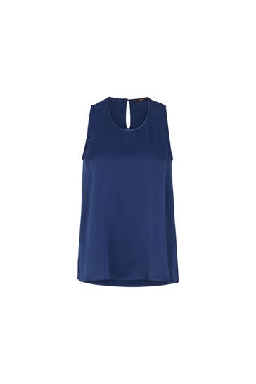 WINDSOR. Business-Bluse Crêpe-Blusen-Top in Hellgrau blau