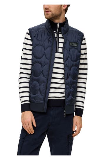 S.OLIVER Steppweste dunkelblau