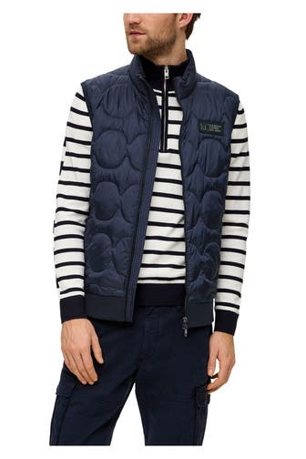 S.OLIVER Steppweste dunkelblau