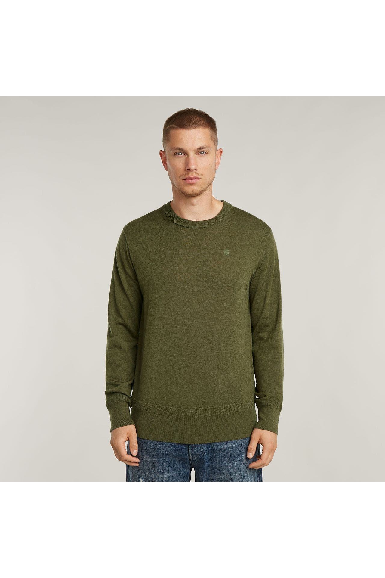 G-STAR Strickpullover moosgrün, Bild 1