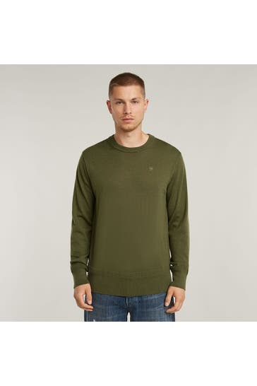 G-STAR Strickpullover moosgrün