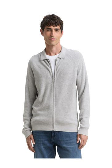 TOM TAILOR Strickjacke grau