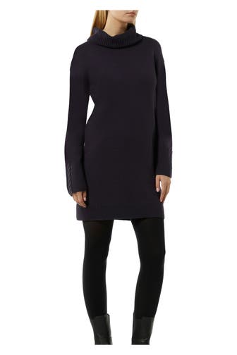 COMMA, Strickkleid dunkellila