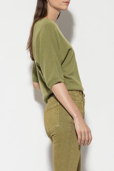 LUISA CERANO Wollmixshirt grün