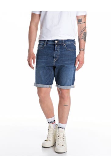 REPLAY Jeansshorts dunkelblau
