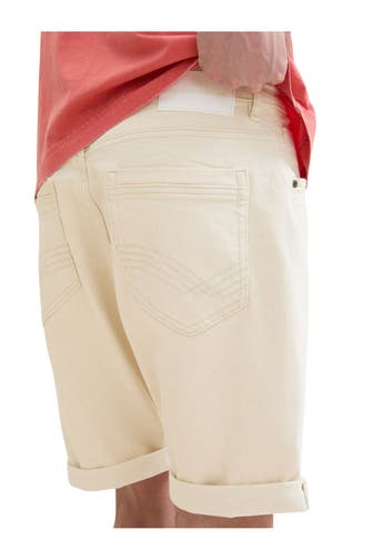 TOM TAILOR Jeansshorts 'Morris' creme
