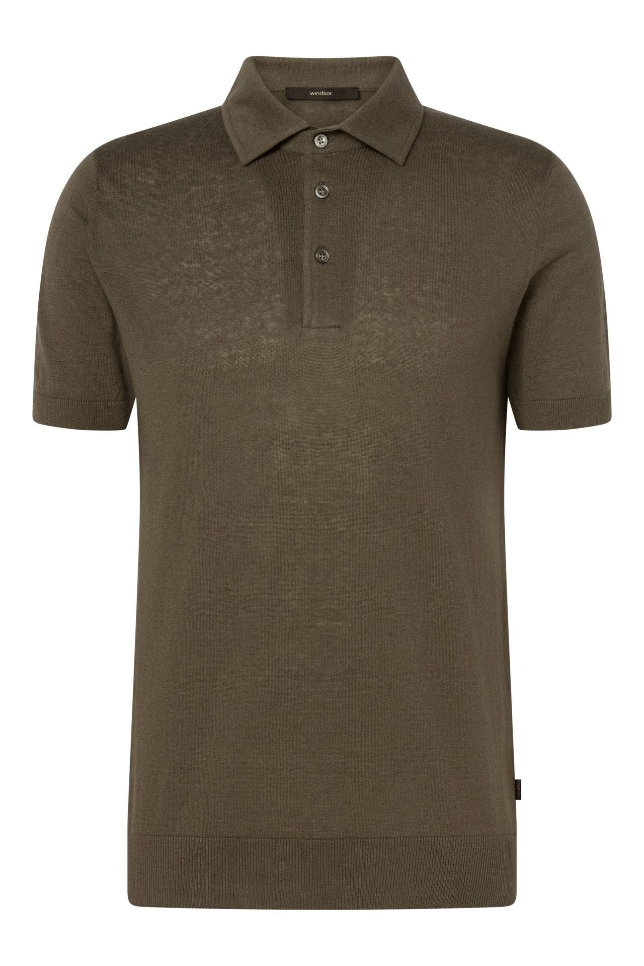 WINDSOR. Leinenmix-Polo 'Lindo' oliv, Bild 1
