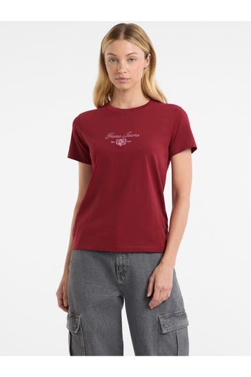 GUESS T-Shirt dunkelrot