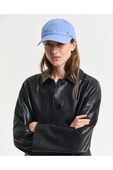 GANT Leinen-Basecap taubenblau