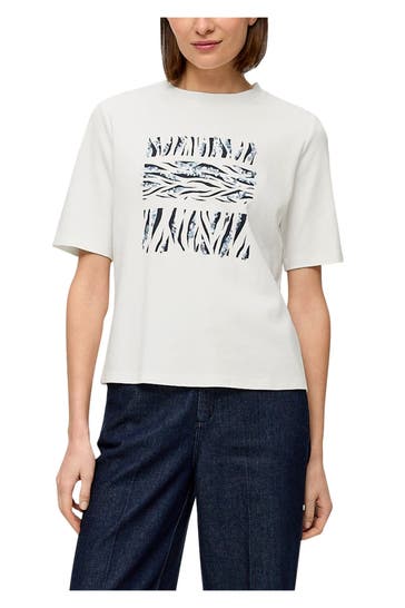 S.OLIVER BLACK LABEL T-Shirt weiß