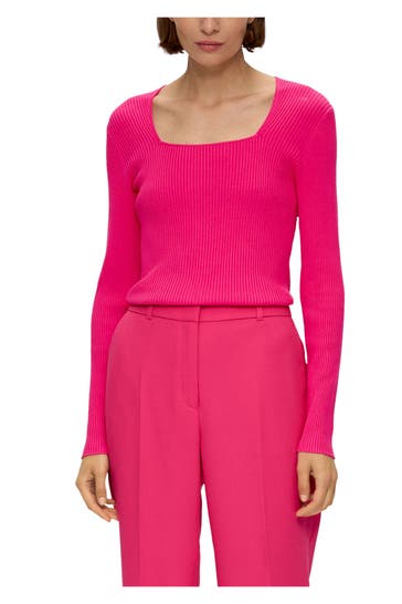 S.OLIVER BLACK LABEL Strickshirt pink