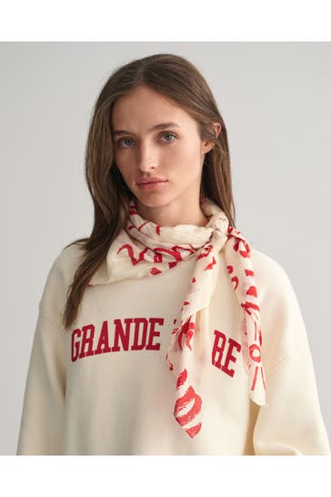 GANT Seidenmix-Tuch gemustert