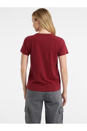 GUESS T-Shirt dunkelrot