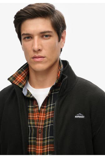 SUPERDRY Fleecejacke schwarz