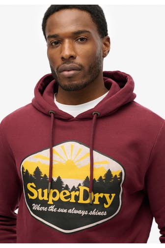 SUPERDRY Hoodie dunkelrot