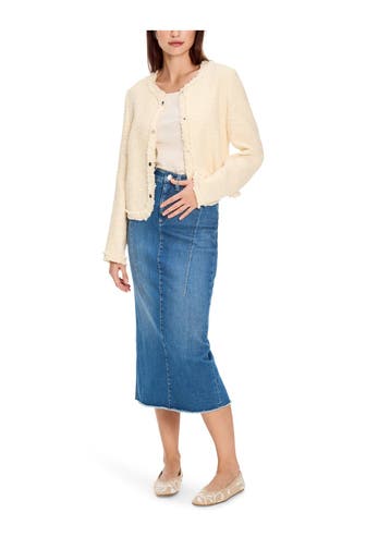 MARC CAIN Tweed-Jacke beige