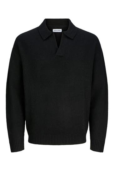 JACK & JONES Strickpullover 'Ollie' schwarz