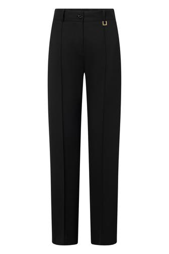 JOOP! Stoffhose Twill-Marlenehose in Schwarz schwarz Loose Fit