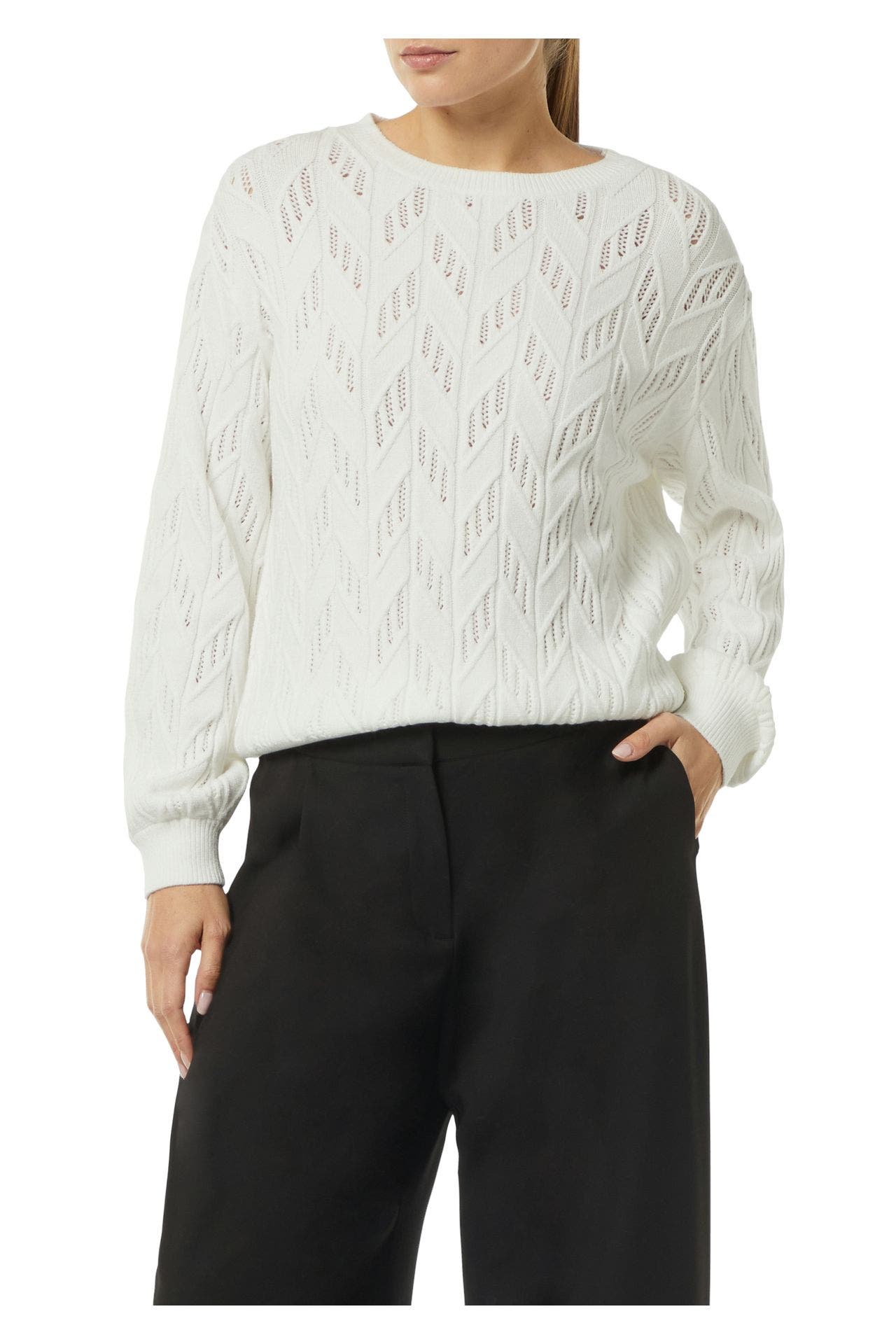 COMMA, Strickpullover weiß, Bild 1