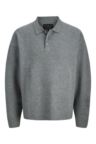 JACK & JONES Strick-Polo grau