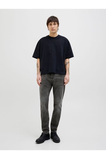 JACK & JONES Jeans dunkelgrau straight