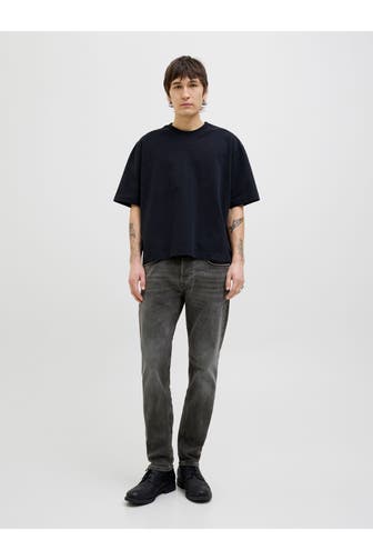 JACK & JONES Jeans dunkelgrau straight
