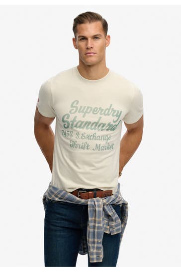 SUPERDRY T-Shirt 'Industry Worker' sand