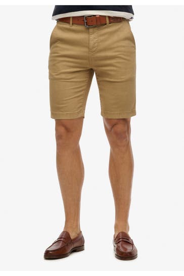 SUPERDRY Chino-Shorts hellbraun