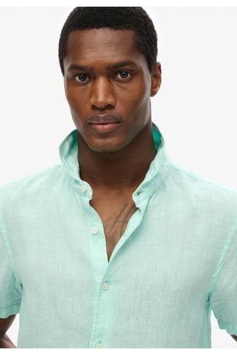 SUPERDRY Leinenhemd 'Vacation' Regular Fit