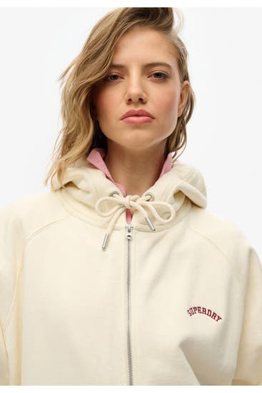 SUPERDRY - Sweatjacke vanille