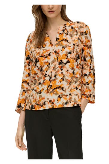 S.OLIVER BLACK LABEL Blusenshirt gemustert