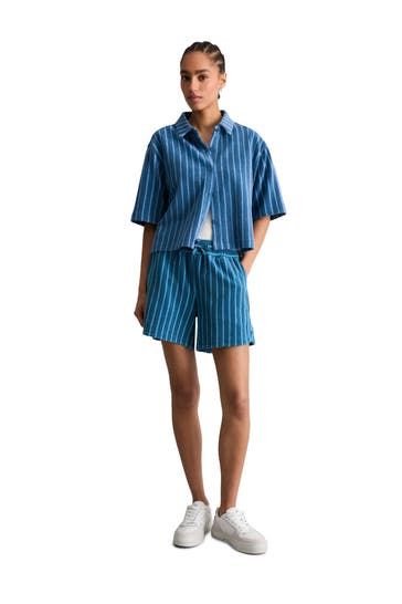 MARC O'POLO DENIM Frottée-Bluse gestreift