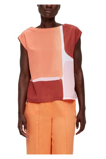 S.OLIVER BLACK LABEL Blusentop gemustert