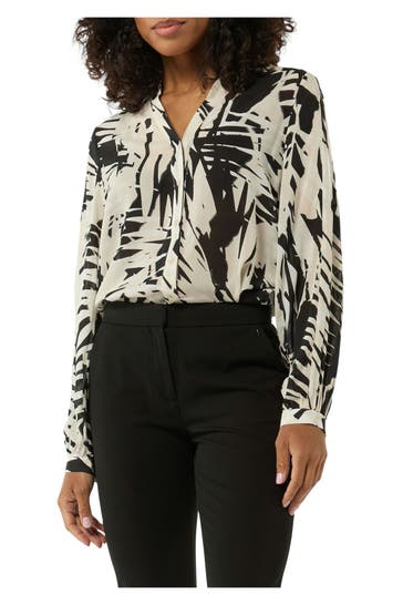 COMMA, Casual-Bluse gemustert
