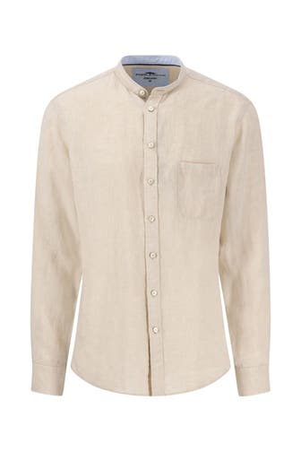 FYNCH-HATTON Leinenhemd beige Slim Fit