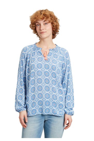 CARTOON Tunika blau gemustert